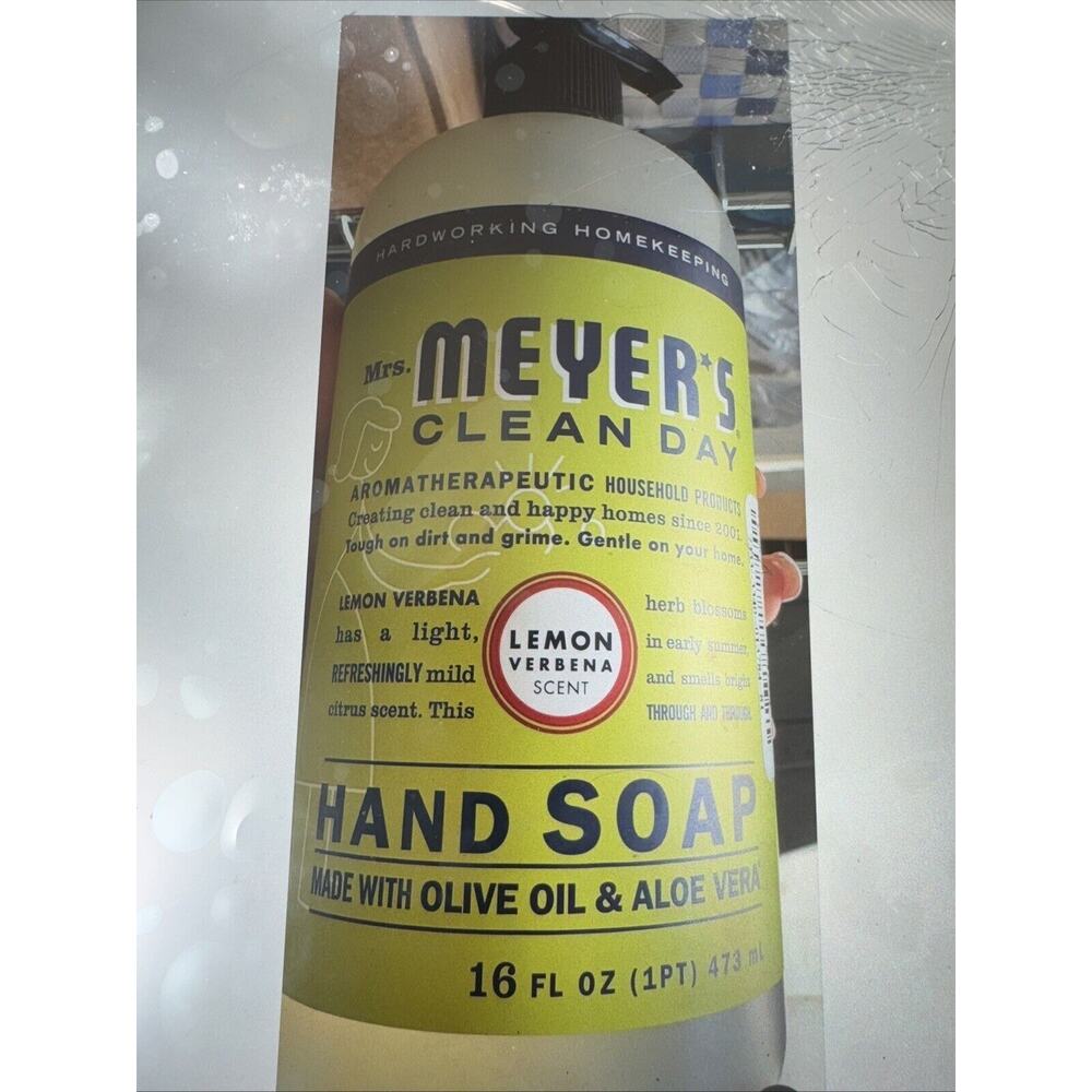 Mrs. Meyer's Clean Day Hand Soap Liquid, Lemon Verbena, 16 Fl oz